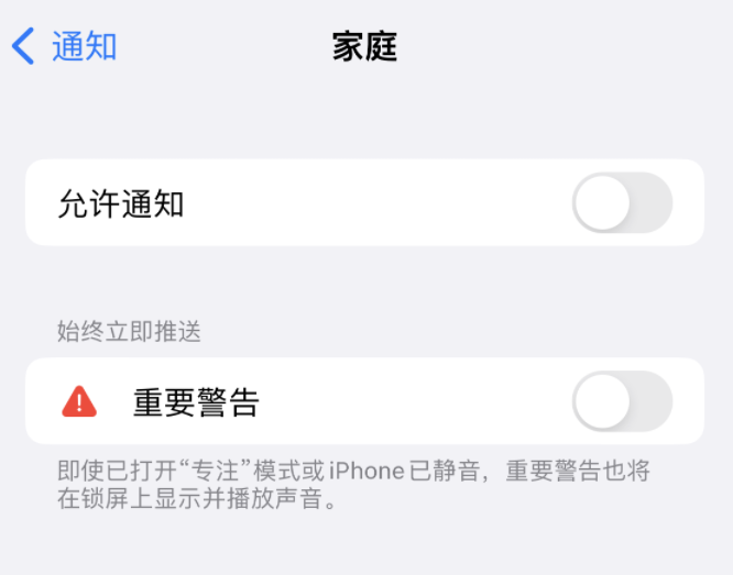 什玲镇苹果14维修分享iPhone14系列机型弹出“家庭”警告后卡死如何解决 