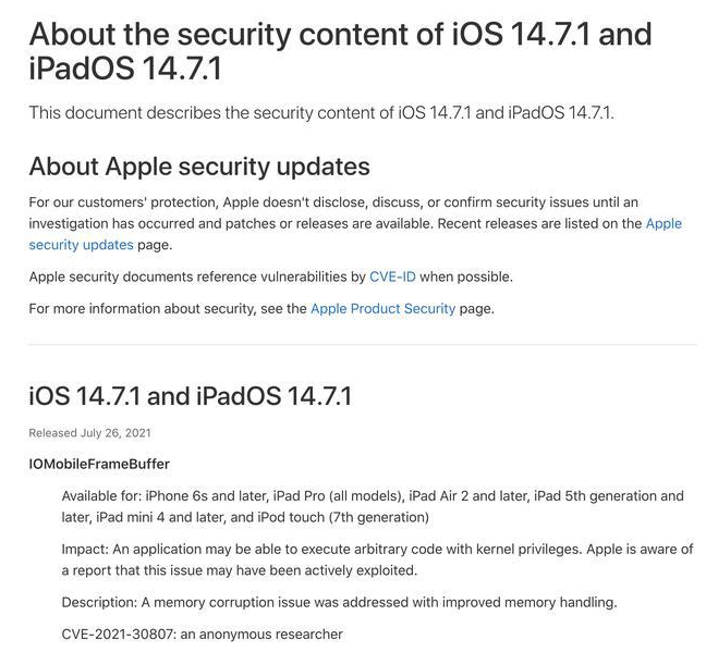 什玲镇苹果手机维修分享iOS 14.7.1 正式版更新内容及升级方法 
